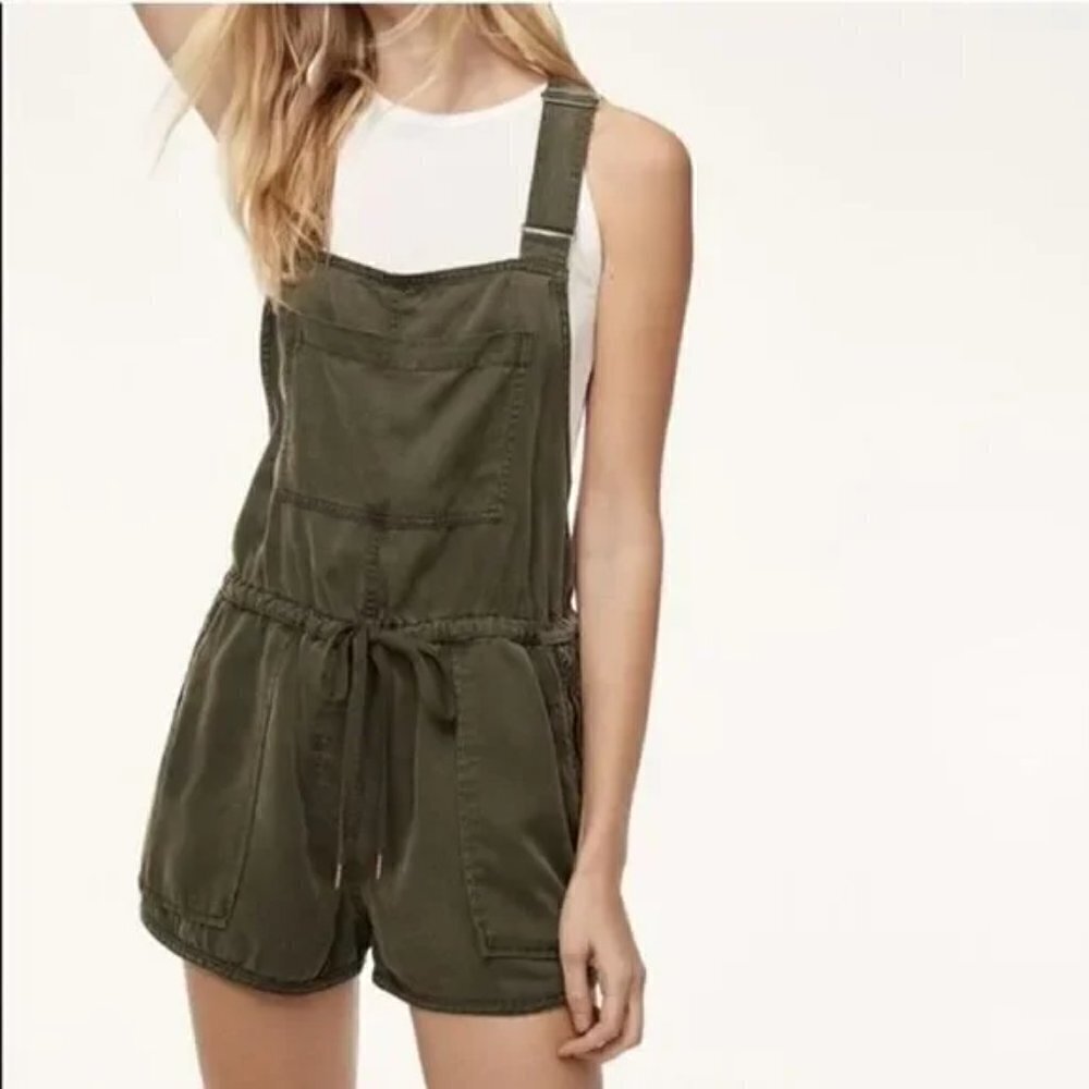 ARITZIA Wilfred Free Beatriz Romper- Drawstring Shorts Overall Romper